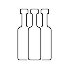 black thin line bottles