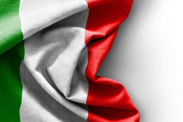 Flag of Italy on white background