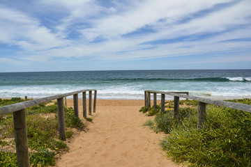 Beautiful beach at the Northern Beaches around Sydney, Australia