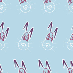 seamless background with bunnies