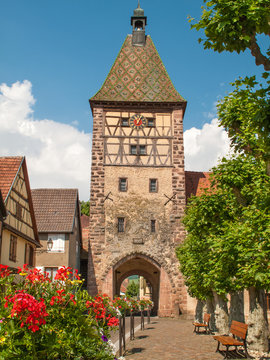 Picturesque village of Bergheim, Alsace France
