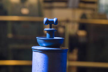 historic machines in macro photography