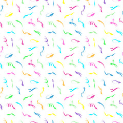 Fototapeta premium Seamless hand drawn neon marker arrows pattern.