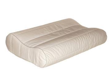 Orthopedic pillow for a dream, it is isolated on the white.