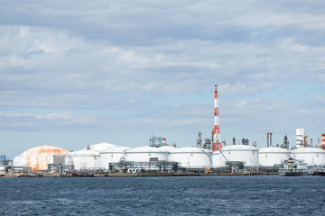 Oil tank in industrial factory