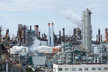 Fototapeta na wymiar Petrochemical industrial plant