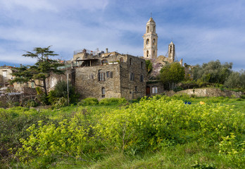 Fototapeta na wymiar Ancient village of Bussana Vecchia