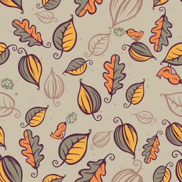 Forest pattern seamless vector illustration © Molnia