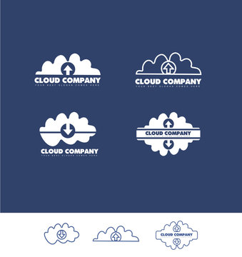 Cloud data storage hosting logo
