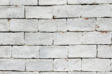 White brick wall background