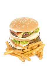 isolated burger