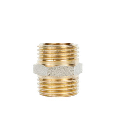 Plumbing connecting detail, it is isolated on the white.