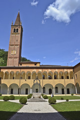 Chiostro, Santuario Madonna della Salute Monteortone, Abano Terme, Italia
