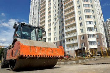 New high house and Road roller