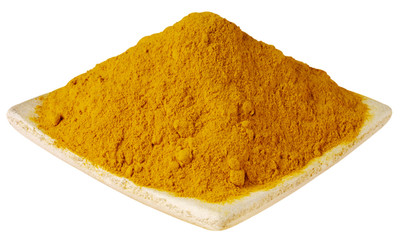 DISH OF TURMERIC POWDER CUT OUT
