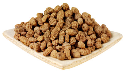 DISH OF TIGER NUTS CUT OUT