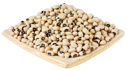 DISH OF BLACK EYED BEANS / PEAS CUT OUT