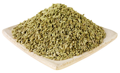 DISH OF FENNEL SEEDS CUT OUT