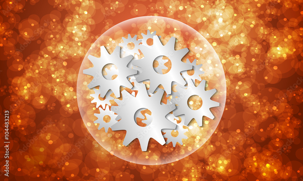 Poster futuristic colored abstract background and transparent bubble an