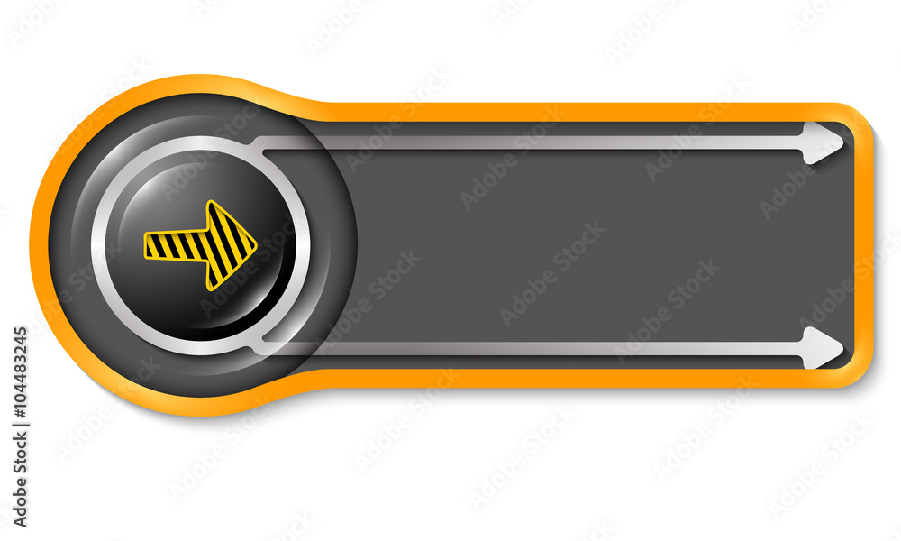 Poster vector object for your text and striped arrow