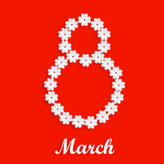 8 March paper greating red card