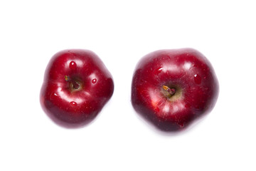 Two red delicious apples