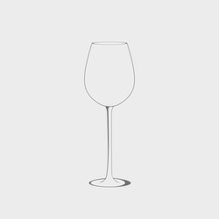 empty wine glass  icon vector