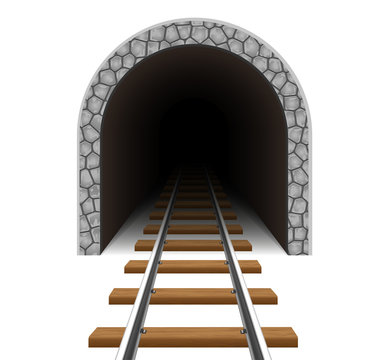 Fototapeta Ilustracja wektorowa tunelu kolejowego
