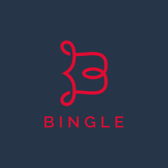 Abstract elegant ornament logotype sign mark icon b letter vector design. Universal premium symbol 