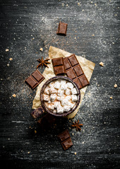 Hot chocolate with marshmallows