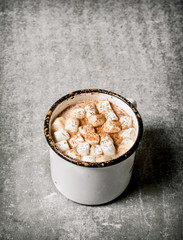 Hot chocolate with marshmallows.