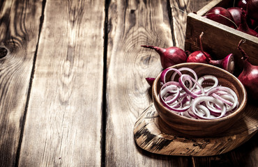 Sliced onion rings