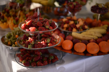 buffet with fresh fruits