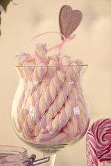 a jar with marshmallows