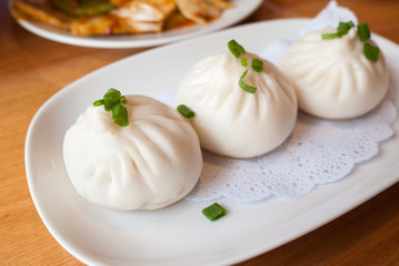 Cantonese food dim sum Pan fried pork bun