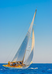 Fototapeta premium sailing in Spetses island in Greece
