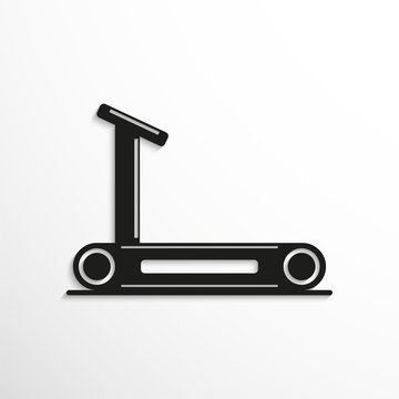 Treadmill. Symbol. Vector icon.