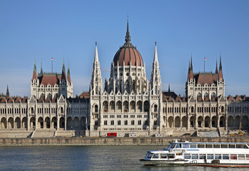Fototapeta premium Hungarian Parliament Building in Budapest. Hungary