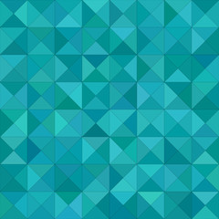Obraz premium Teal triangle mosaic vector background