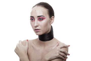 The girl with unusual make-up