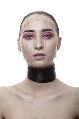 The girl with unusual make-up