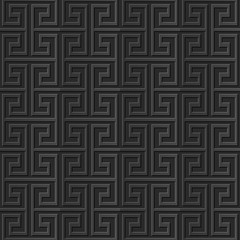 Seamless 3D elegant dark paper art pattern 291 Spiral Geometry Line
