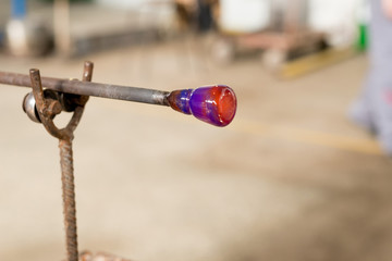Handmade figures of melted glass