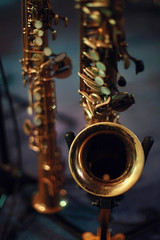 Saxophone on the stage