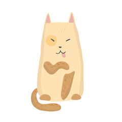 Cute isolated can of white background vector illustration