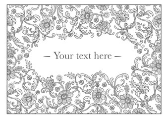 lace frame wedding invitation