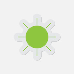 simple green icon - sun
