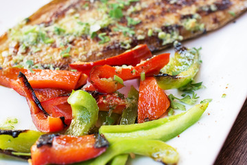 Dorado fish fillet with vegetables