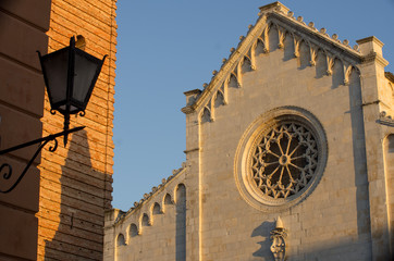 Statue in town square, Pietrasanta, Tuscany, Italy