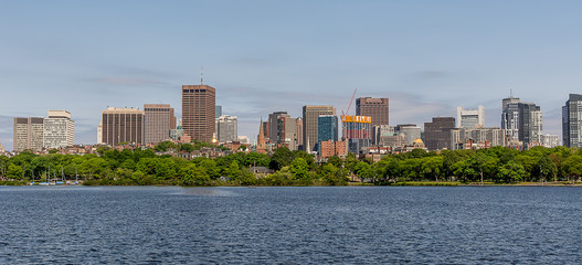 Boston, Cambridge skyline as seen from Charles River